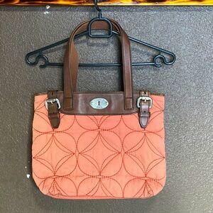 Fossil Vintage Cow Hide Trim Purse